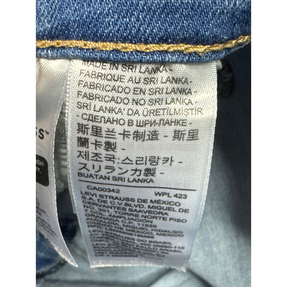 Levi's Women's High Rise Raw Hem Blue Denim Shorts - Size 25 (24x2.5) - Picture 7 of 7